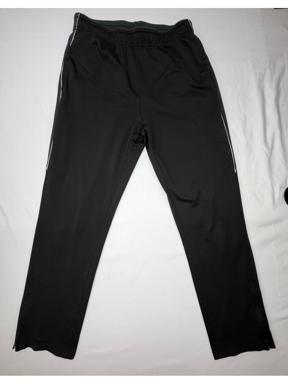 Athletic Men's Sweat Pants Activewear Track Elastic Waist Size Medium Black
